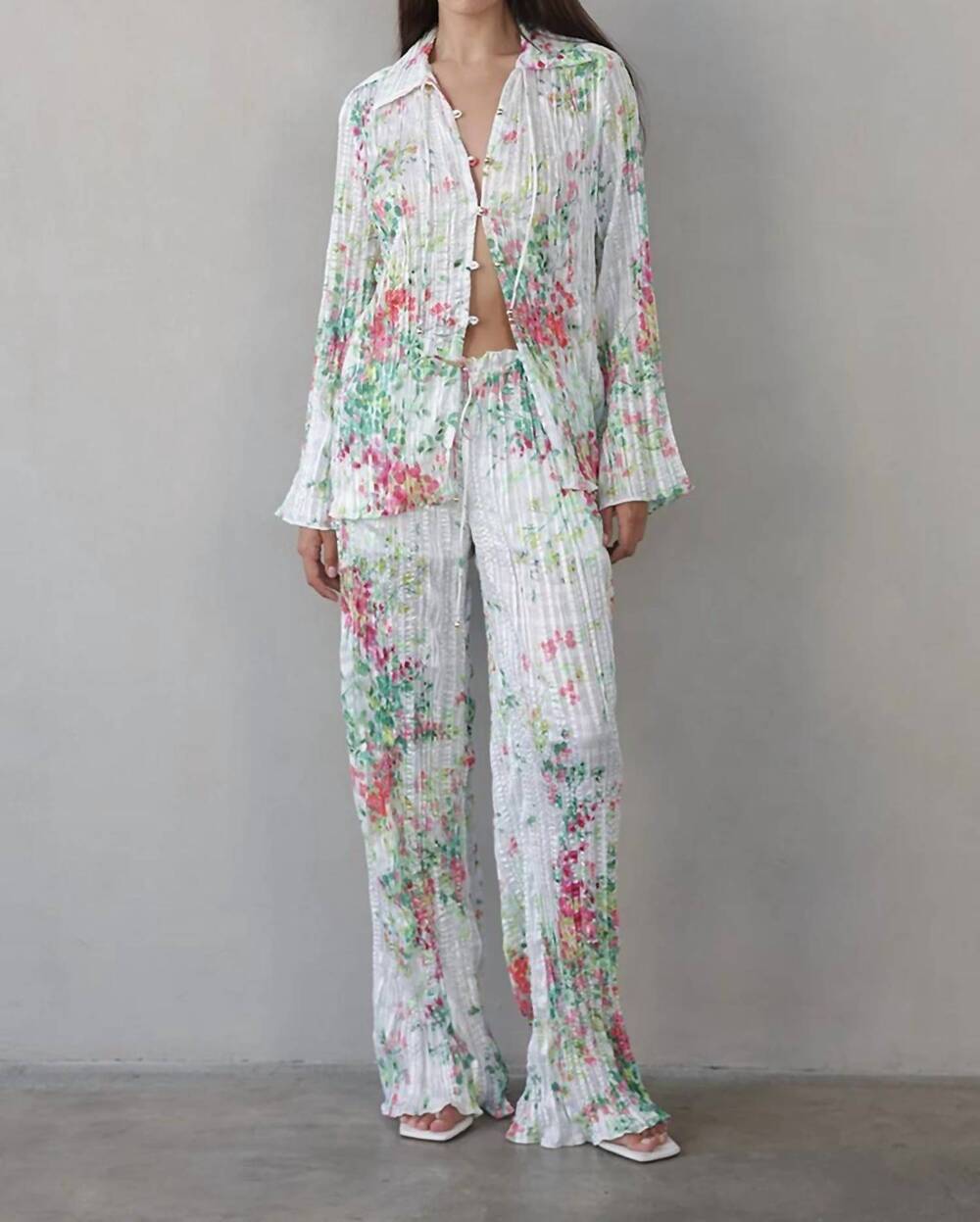 NEW SABINA MUSAYEV gio tunic top in white print